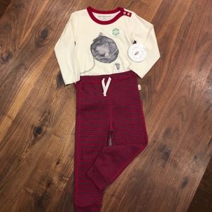 Berts Bees Lasso Moon Bodysuit & Pant Set ~ 24mo
